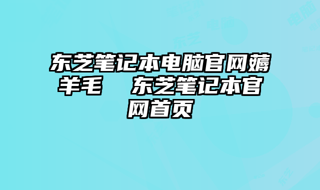 東芝筆記本電腦官網薅羊毛  東芝筆記本官網首頁