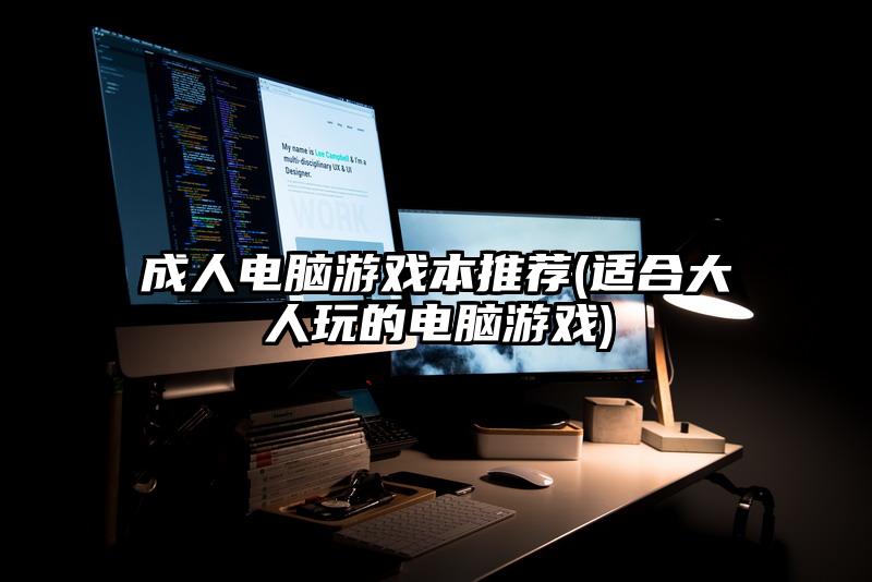 成人電腦游戲本推薦(適合大人玩的電腦游戲)